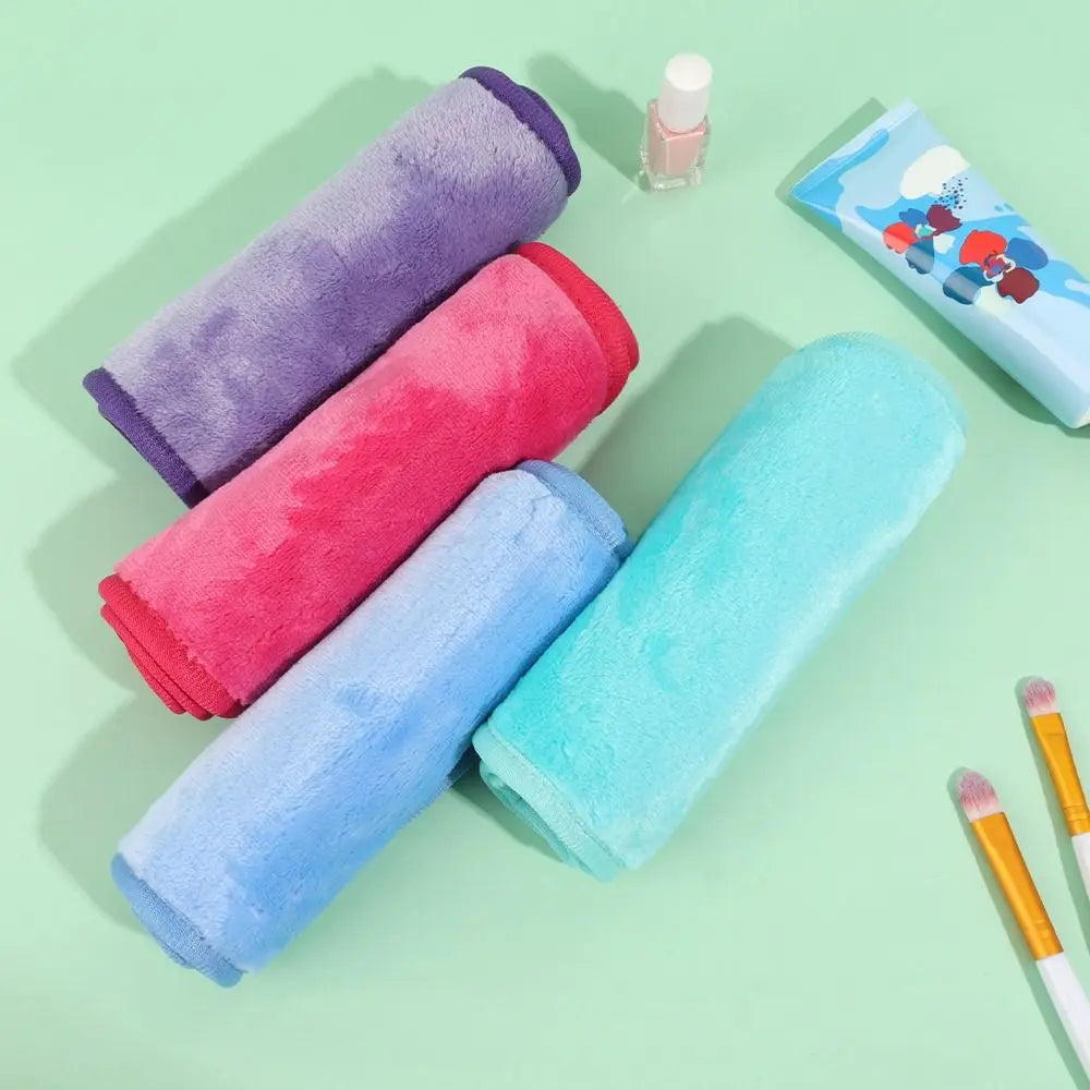 1PCS Soft Microfiber Makeup Remover Towel Plush Puff Cleansing Cloth Pads Cosmetic Tools Beauty Essentials Face Cleaner