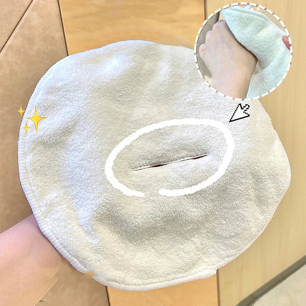 Cotton Hot Compress Towel Wet Compress Steamed Face Towel Skin Care Mask Opens Skin Pore Clean Hot Compress Moisturizing