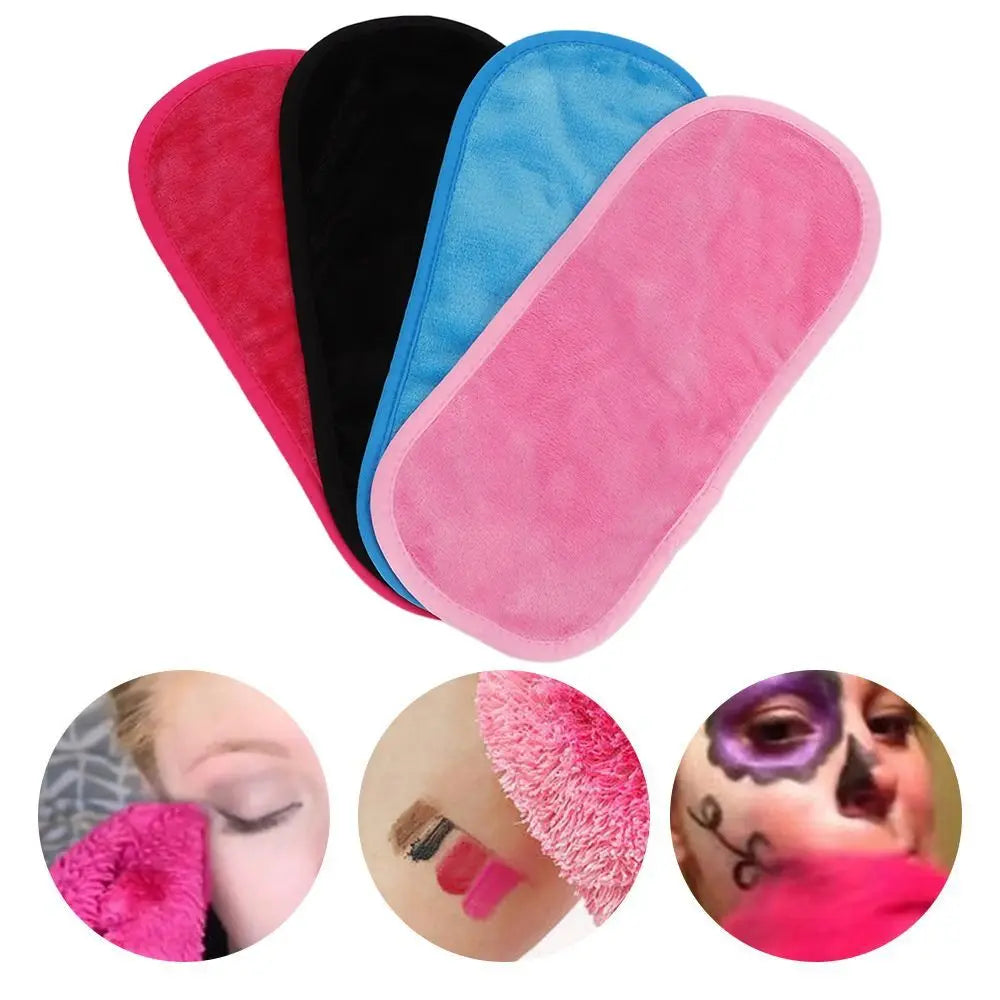 1PCS Soft Microfiber Makeup Remover Towel Plush Puff Cleansing Cloth Pads Cosmetic Tools Beauty Essentials Face Cleaner