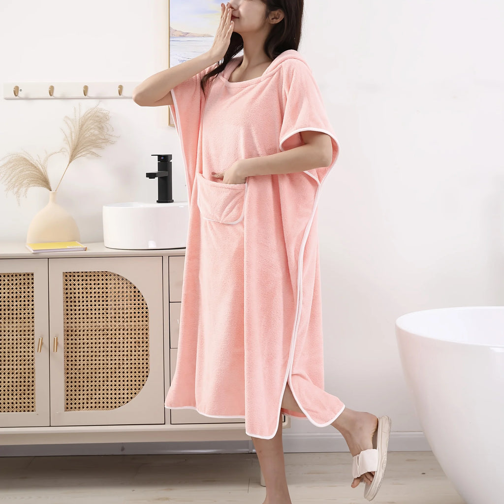 Upgraded Wearable Towel - Ultra Soft Microfiber Bathrobe for Women, Plus Size.
