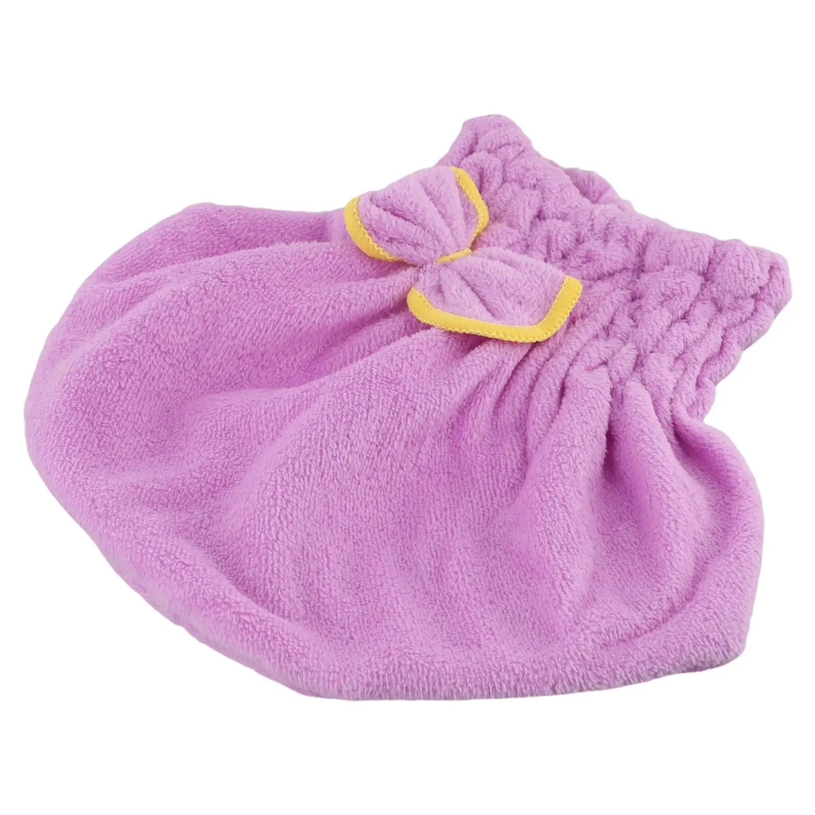 6-Colors Microfiber Solid Quickly Dry Hair Hat Hair Turban Women Head Wrap Hat Thickened Absorbent Dry Hair Cap