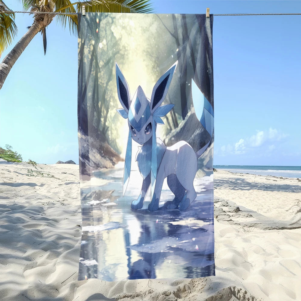 MINISO Cartoon Anime Printed Beach Towels,large Microfiber Towel,Quick Drying Swimming Towels,Gym Towels，large Bathroom Towels