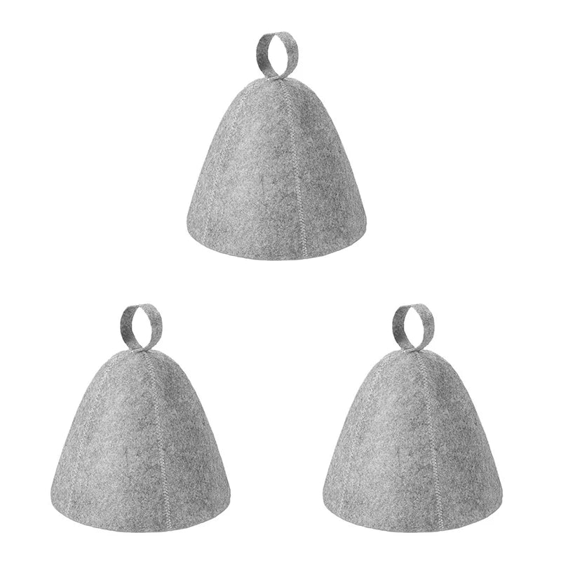 Thicken Wool Felt Shower Cap Hair Turban Quickly Towel Drying Hats Felt Sauna Hat Men Dry Sauna Cap for Man XYM005