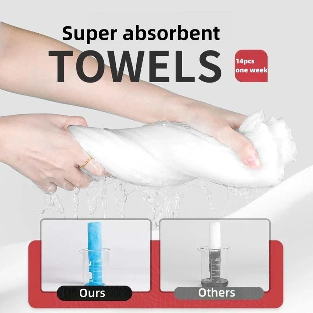 14pcs/box ,Face Cleansing Thickened Compressed Beauty Square Towel, Portable Travel Towel Disposable Washcloth