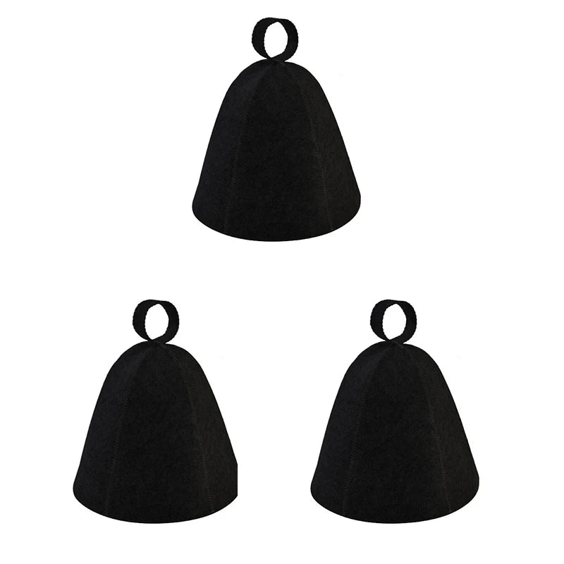 Thicken Wool Felt Shower Cap Hair Turban Quickly Towel Drying Hats Felt Sauna Hat Men Dry Sauna Cap for Man XYM005