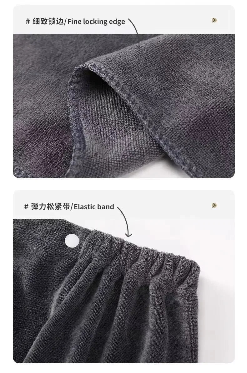 Men's Sexy Shorts Bathrobe Bath Towel Soft Side Open Pajamas Bath Towel Thick Swimming Soft Beach Shower Culottes Adult Pajamas