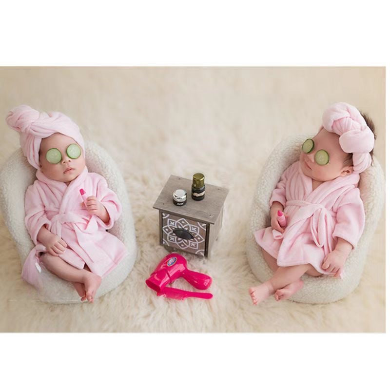 1 Set Kawaii Bathrobes Wrap Newborn Photography Props Baby Photo Shoot Accessories  Baby Photography Outfits