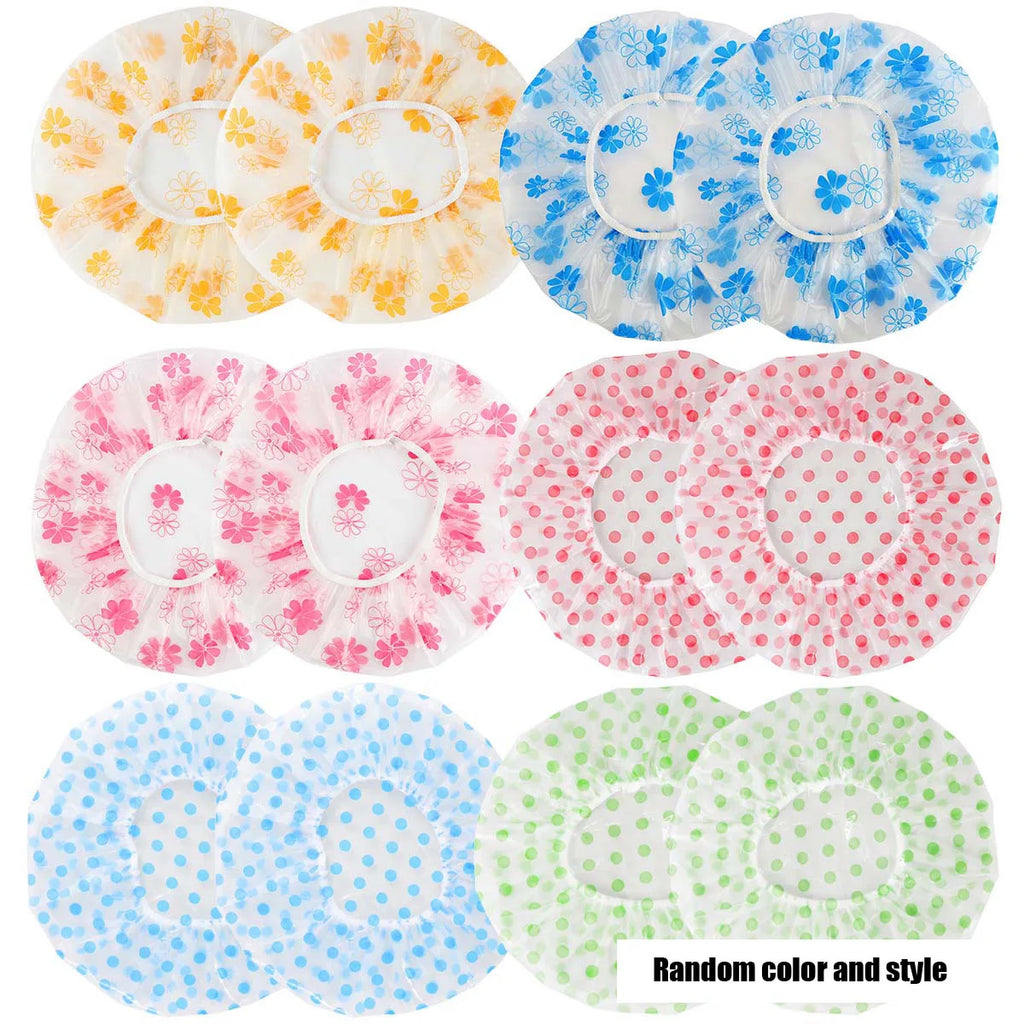 1/5pcs Shower Cap Waterproof Bathing Household Long Hair Shower Dry Hair Cap Kitchen Fume Prevention Sanitary Hat
