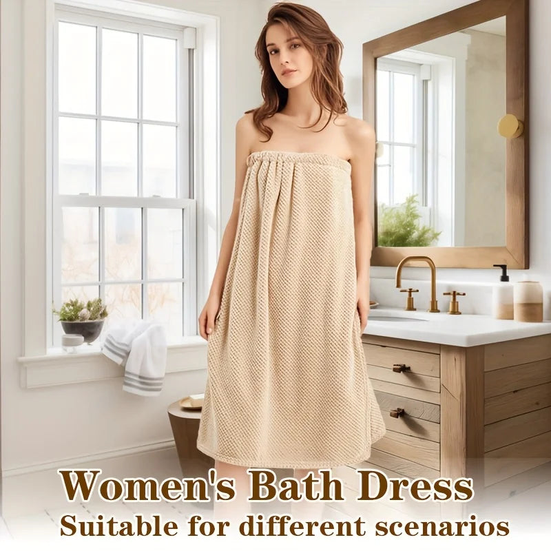 Wearable Chest Wipe Bath Towel, Absorbent & Quick-drying Wrapped Bath Skirt for Women