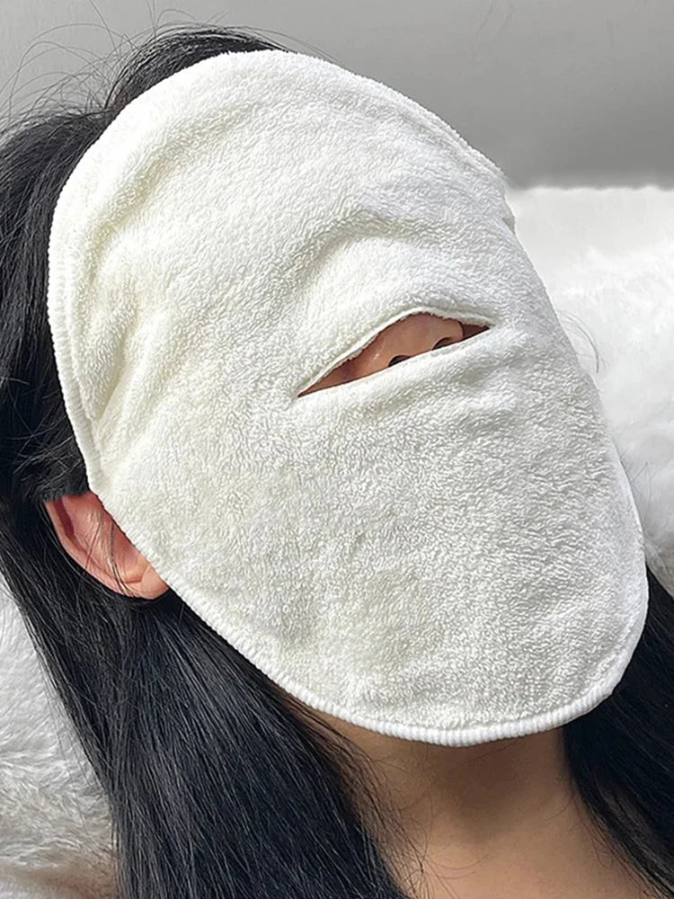 Cotton Hot Compress Towel Wet Compress Steamed Face Towel Skin Care Mask Opens Skin Pore Clean Hot Compress Moisturizing