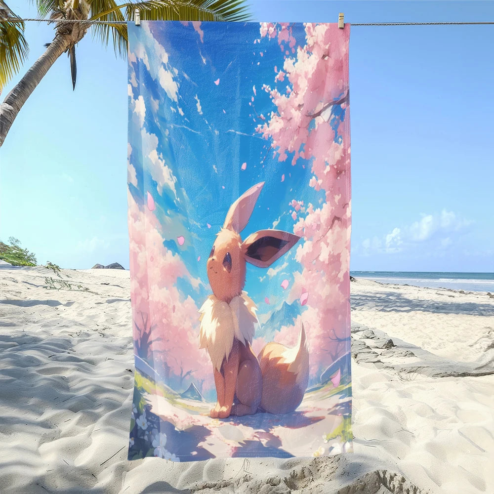 MINISO Cartoon Anime Printed Beach Towels,large Microfiber Towel,Quick Drying Swimming Towels,Gym Towels，large Bathroom Towels
