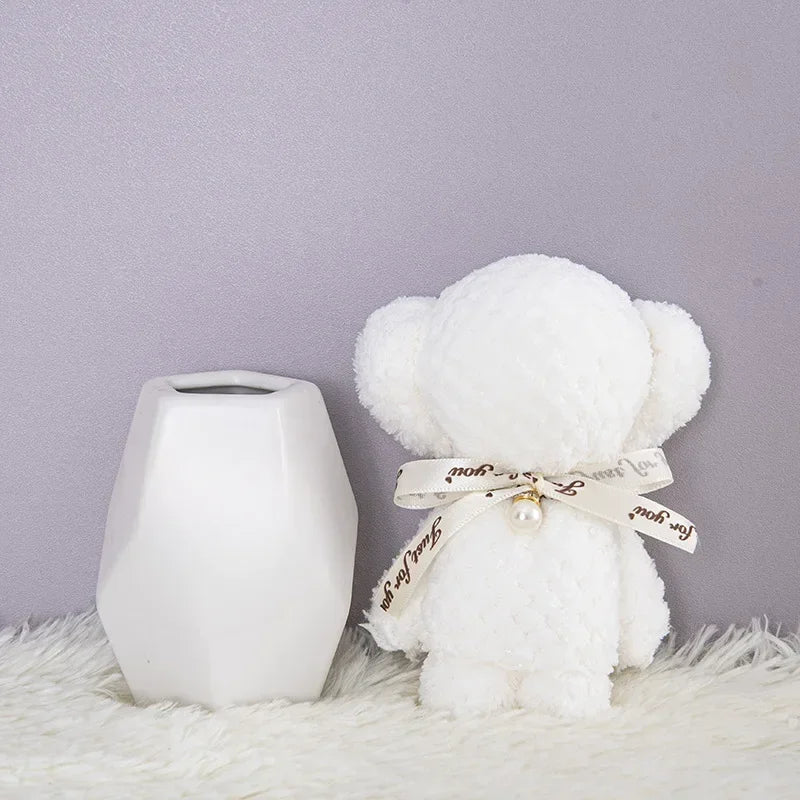 1pcs Coral Velvet Bear Shape Towel Set with Gift Bag Face Towel Baby Shower Home Party Wedding Birthday Gifts for Mother Friend