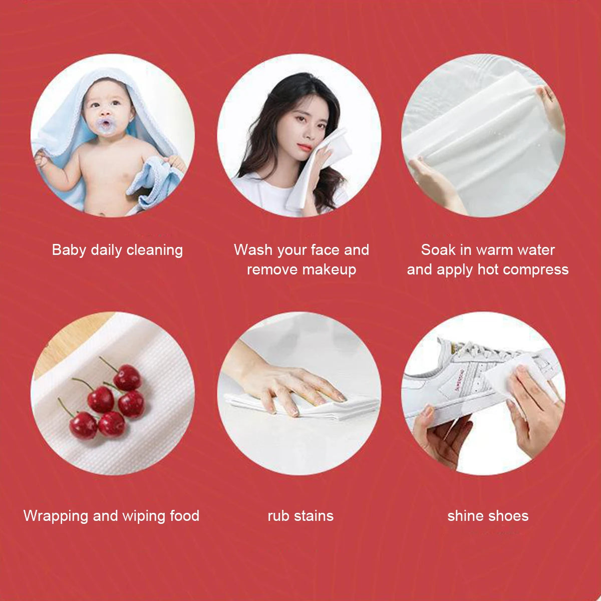 14pcs/box ,Face Cleansing Thickened Compressed Beauty Square Towel, Portable Travel Towel Disposable Washcloth