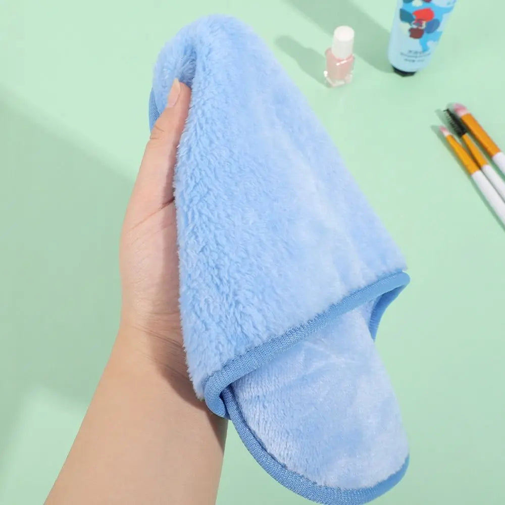 1PCS Soft Microfiber Makeup Remover Towel Plush Puff Cleansing Cloth Pads Cosmetic Tools Beauty Essentials Face Cleaner