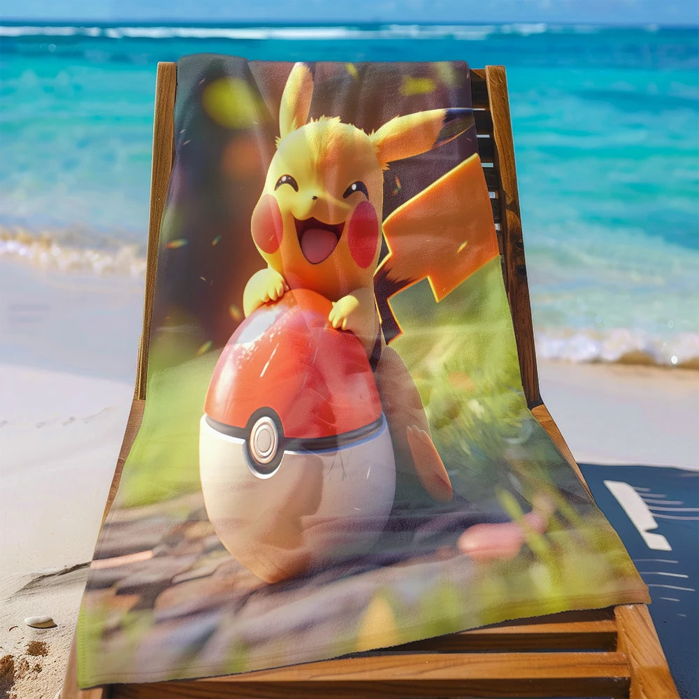 MINISO Cartoon Anime Printed Beach Towels,large Microfiber Towel,Quick Drying Swimming Towels,Gym Towels，large Bathroom Towels