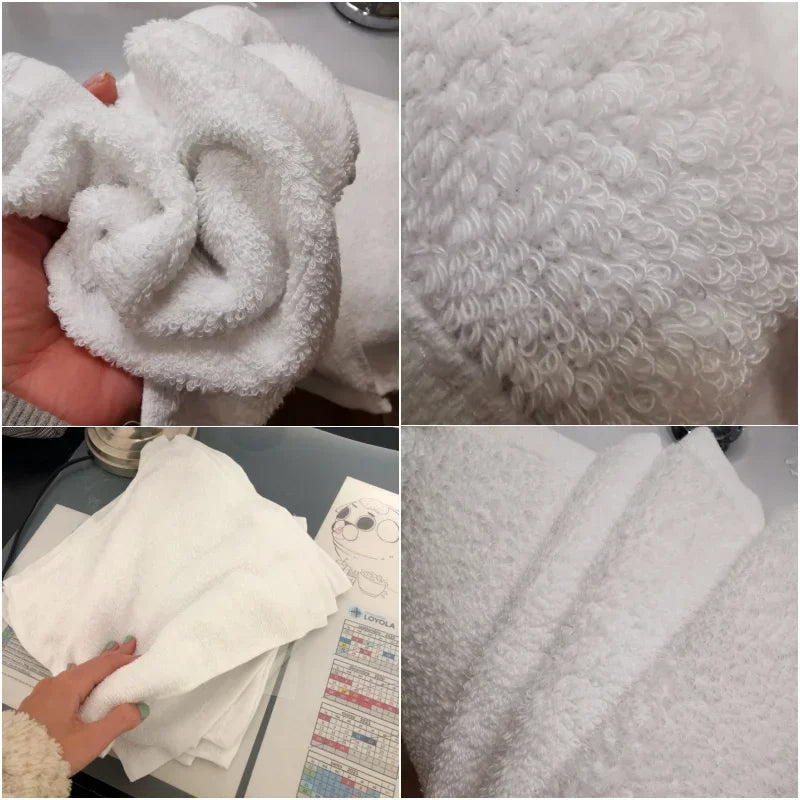 Good Quality White Cheap Face Towel Small Hand Towels Kitchen Towel Hotel Restaurant Kindergarten Towel