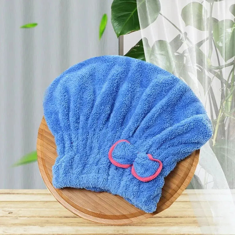 1Pc Microfibre Quick Hair Drying Bath Towel Bowknot Wrap Towel Cap Bathroom Accessories Bonnets For Women Designer Shower Cap