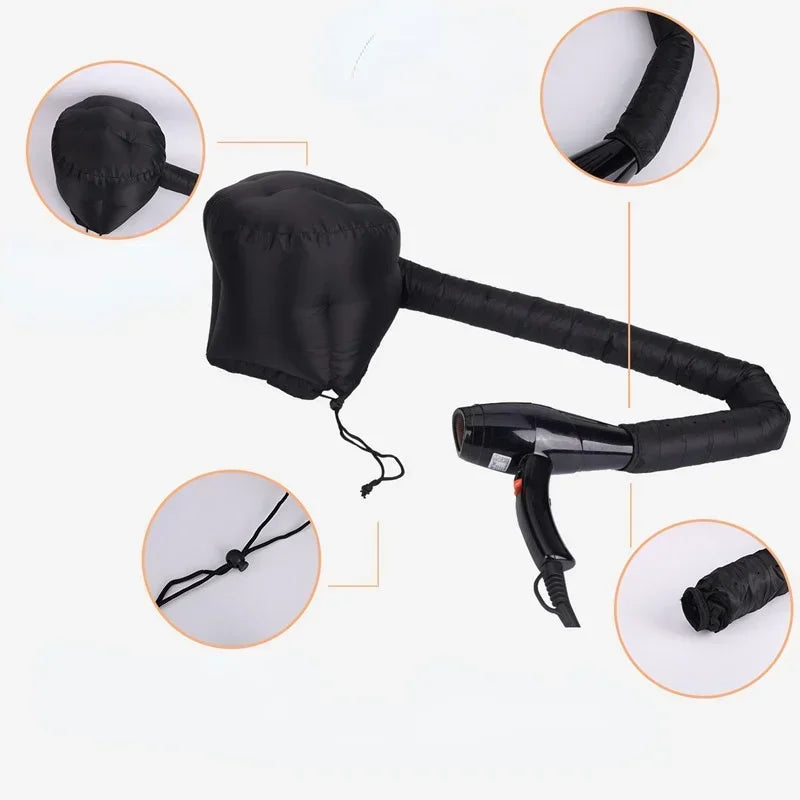 Hair Bonnet Portable Dryer Cap Steamer Quick Dry Baked Oil Care Diffuser Drying Hairdressing Tools Hair Cap Shower Cap Women