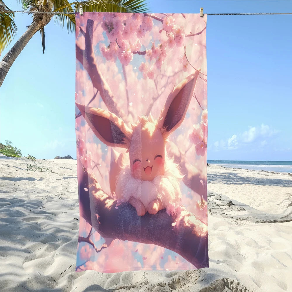 MINISO Cartoon Anime Printed Beach Towels,large Microfiber Towel,Quick Drying Swimming Towels,Gym Towels，large Bathroom Towels