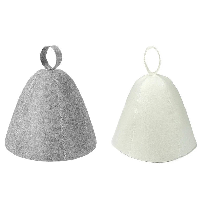 Thicken Wool Felt Shower Cap Hair Turban Quickly Towel Drying Hats Felt Sauna Hat Men Dry Sauna Cap for Man XYM005
