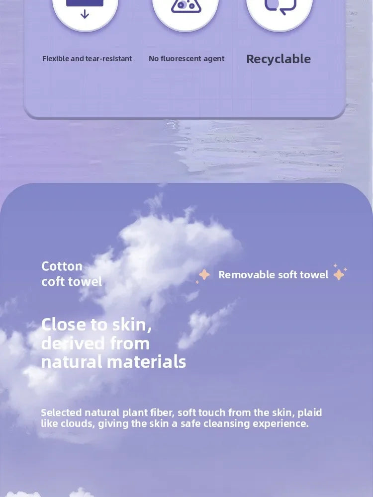 Face Towel Disposable Pure Cotton Thick Facial Towels Disposable Compressed Wipes Soft Cleansing Wipes Travel Makeup Paper Home