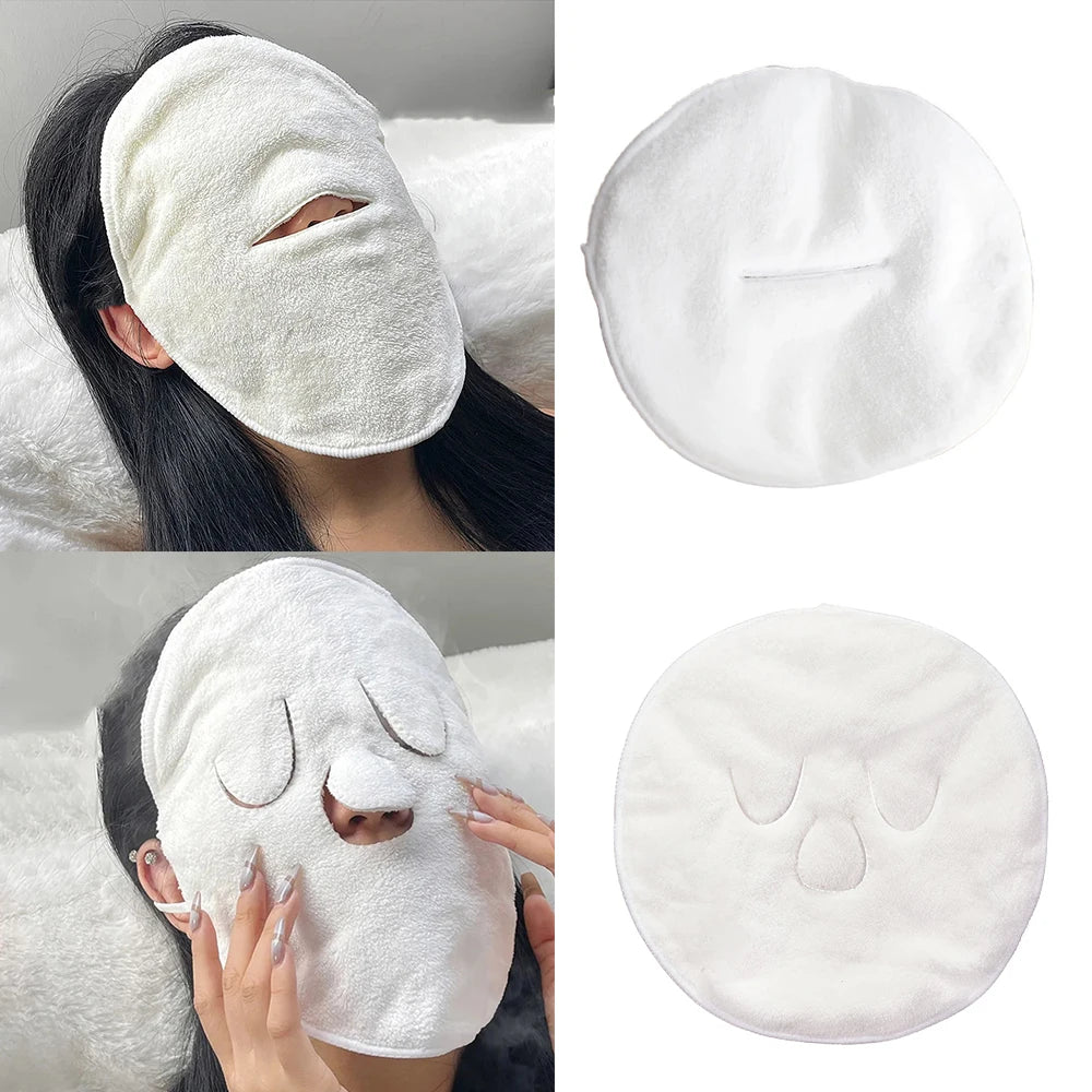 Cotton Hot Compress Towel Wet Compress Steamed Face Towel Skin Care Mask Opens Skin Pore Clean Hot Compress Moisturizing