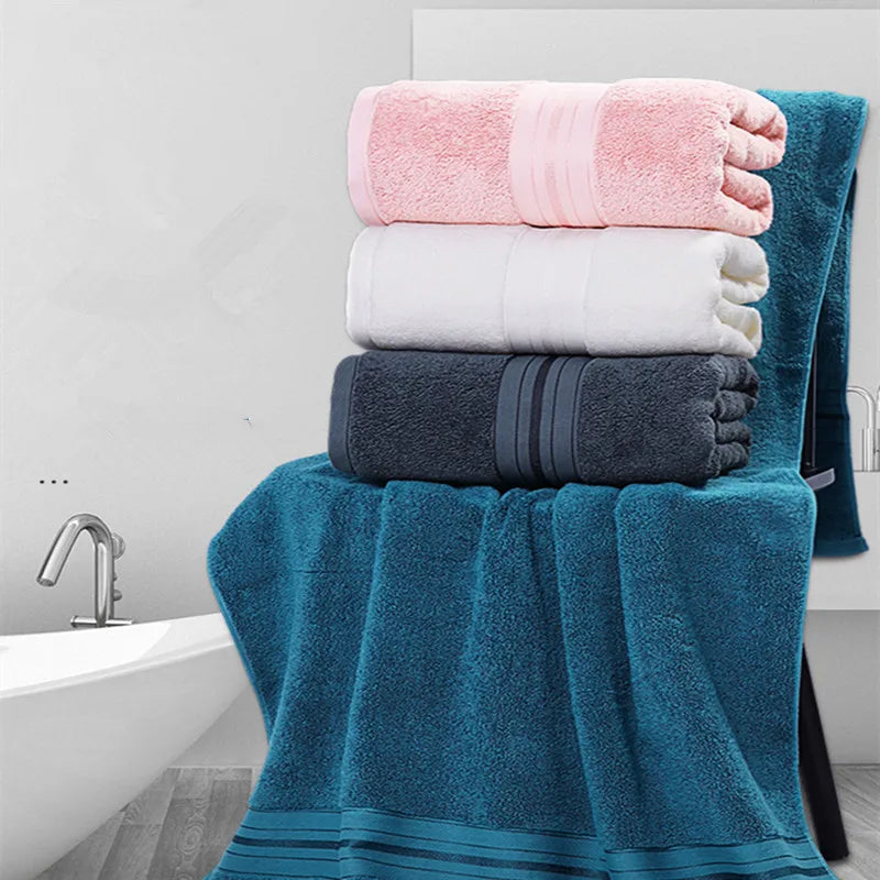 100% Egyptian Cotton Bath Towel Absorbent Adult Bath Towel Solid Color Soft Affinity Face Towel Thickened Cotton Towel