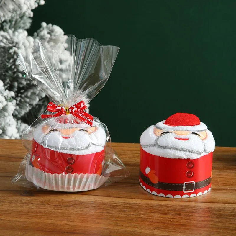 3pcs Christmas Soft New Christmas Hand towel Red Santa New Year gift Hand wash Face towel Home bathroom