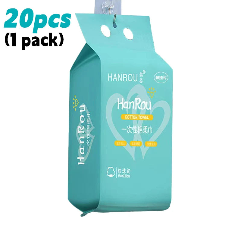 20/120pcs Disposable Face Towel Home Bathroom Bottom Pull Hanging Facial Cleansing Towels Soft Extractable Makeup Remover Paper
