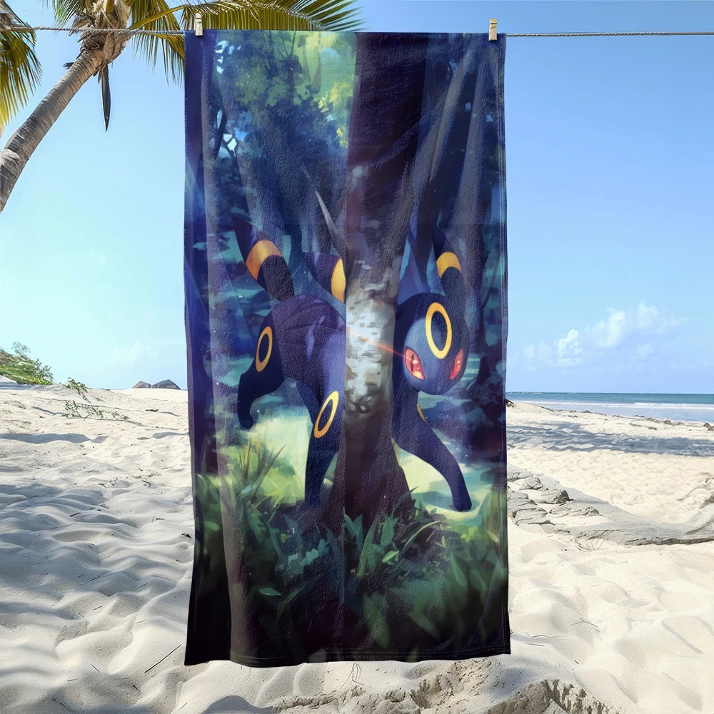 MINISO Cartoon Anime Printed Beach Towels,large Microfiber Towel,Quick Drying Swimming Towels,Gym Towels，large Bathroom Towels