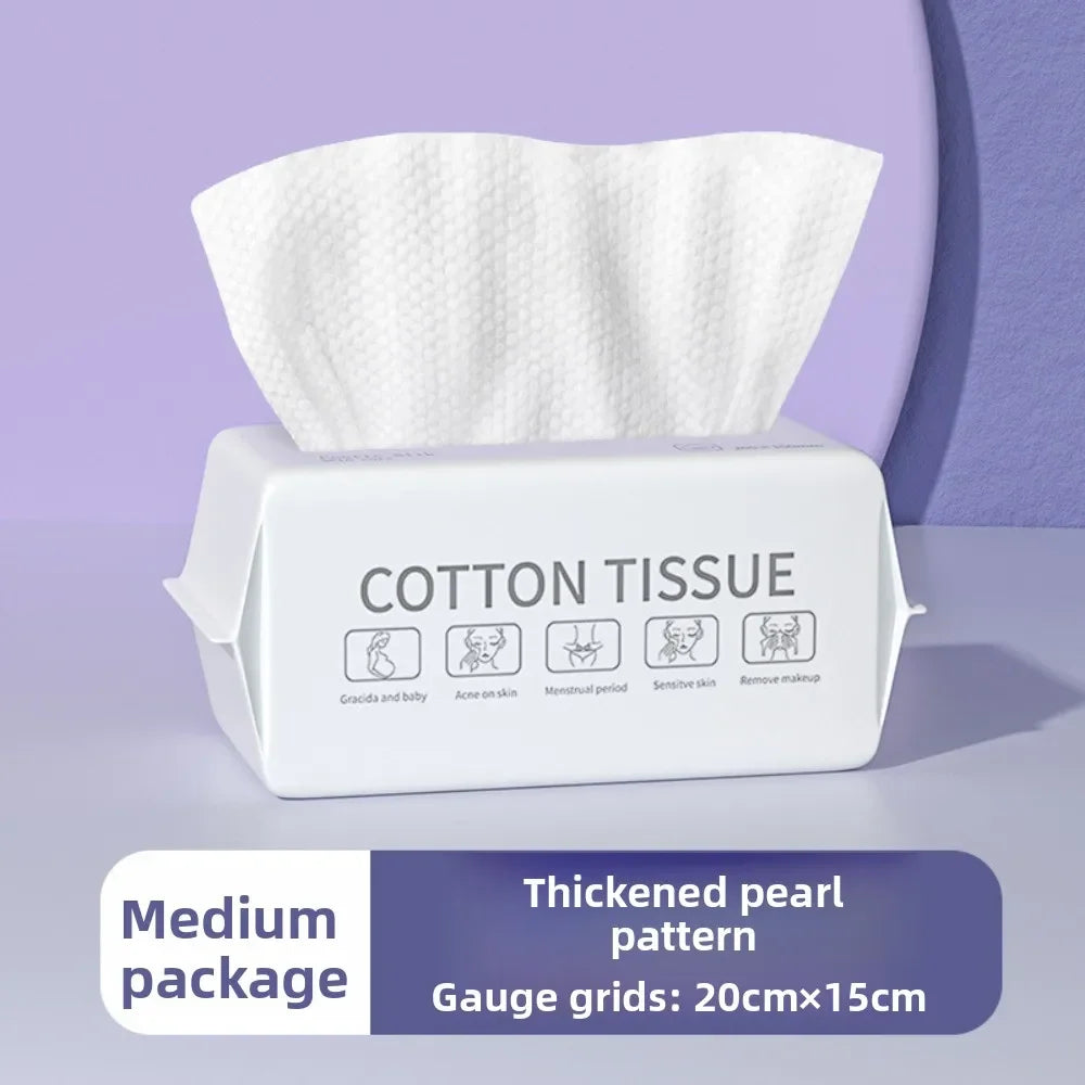 Face Towel Disposable Pure Cotton Thick Facial Towels Disposable Compressed Wipes Soft Cleansing Wipes Travel Makeup Paper Home