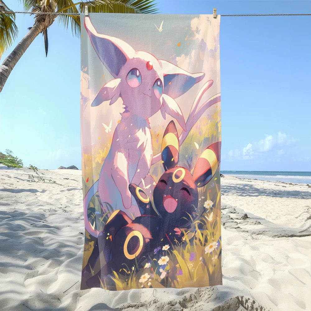 MINISO Cartoon Anime Printed Beach Towels,large Microfiber Towel,Quick Drying Swimming Towels,Gym Towels，large Bathroom Towels