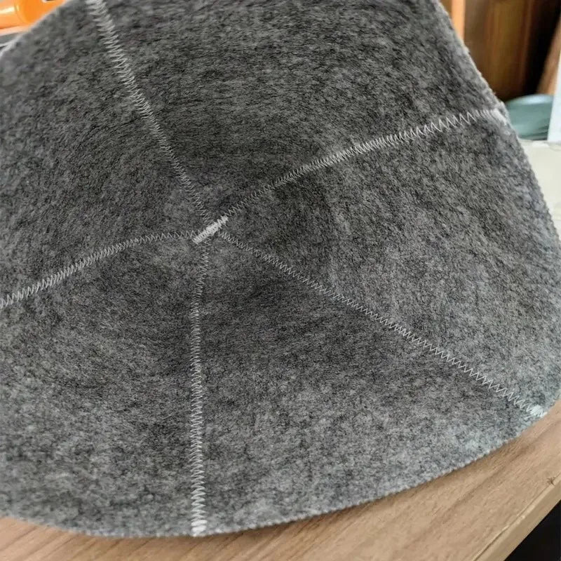 Thicken Wool Felt Shower Cap Hair Turban Quickly Towel Drying Hats Felt Sauna Hat Men Dry Sauna Cap for Man XYM005