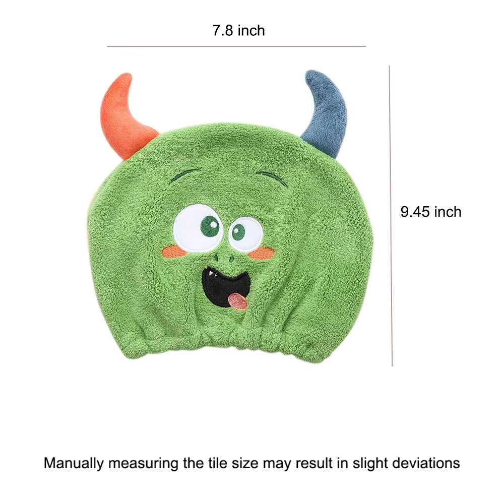 Cartoon Animal Child Hair Towel Cap Cute Drying Hat Quick-dry Microfiber Super Absorption Hair Twist Kid Bath Hat Bathroom