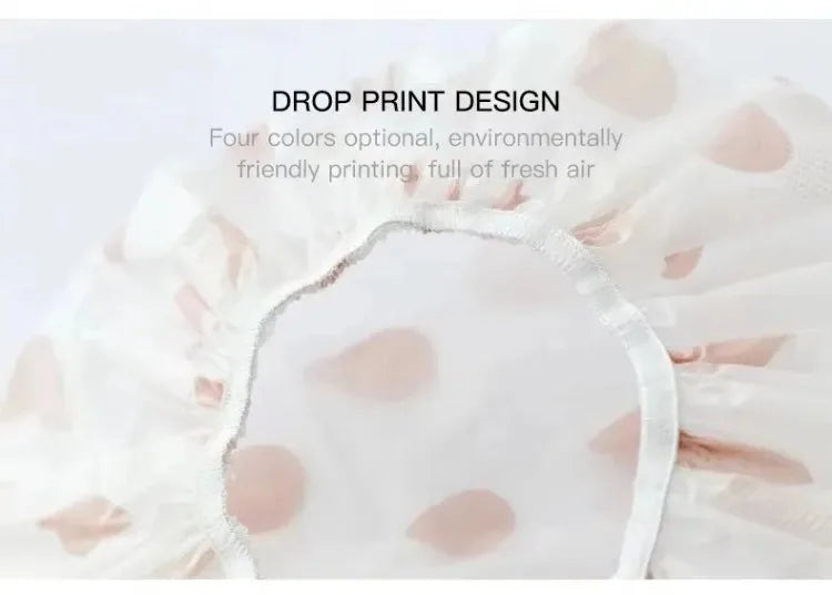 5pcs Waterproof Shower Cap WOMEN'S Household Bathing Anti-oil Smoke Hair Care Shower Cap Dry Hair Cap