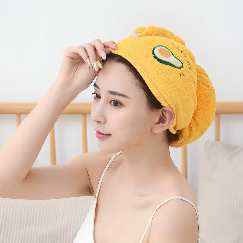 Dry Cap Quick Dry Cute Towel Thick Water Absorption Shower Cap Women Wipe Hair Wrap for the Wipe