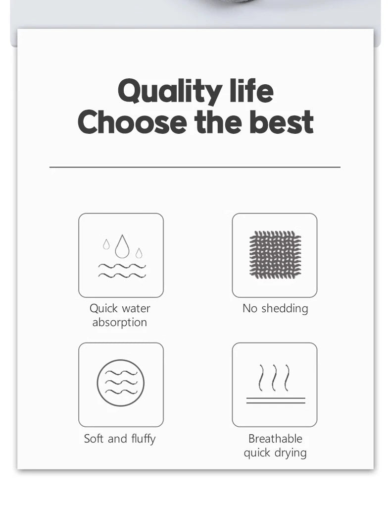 Soft Striped Bath Towel Set - Quick-Drying Absorbent Microfiber Face & Hand Towels for Bathroom, Home Spa - 70x140cm & 35x75cm