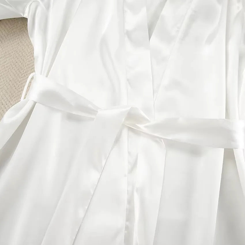 Wedding Bride Robe Morning Gown Elegant Feather Female Kimono Bathrobe Gown Sexy Rayon Summer New Sleepwear Nightwear Lingerie