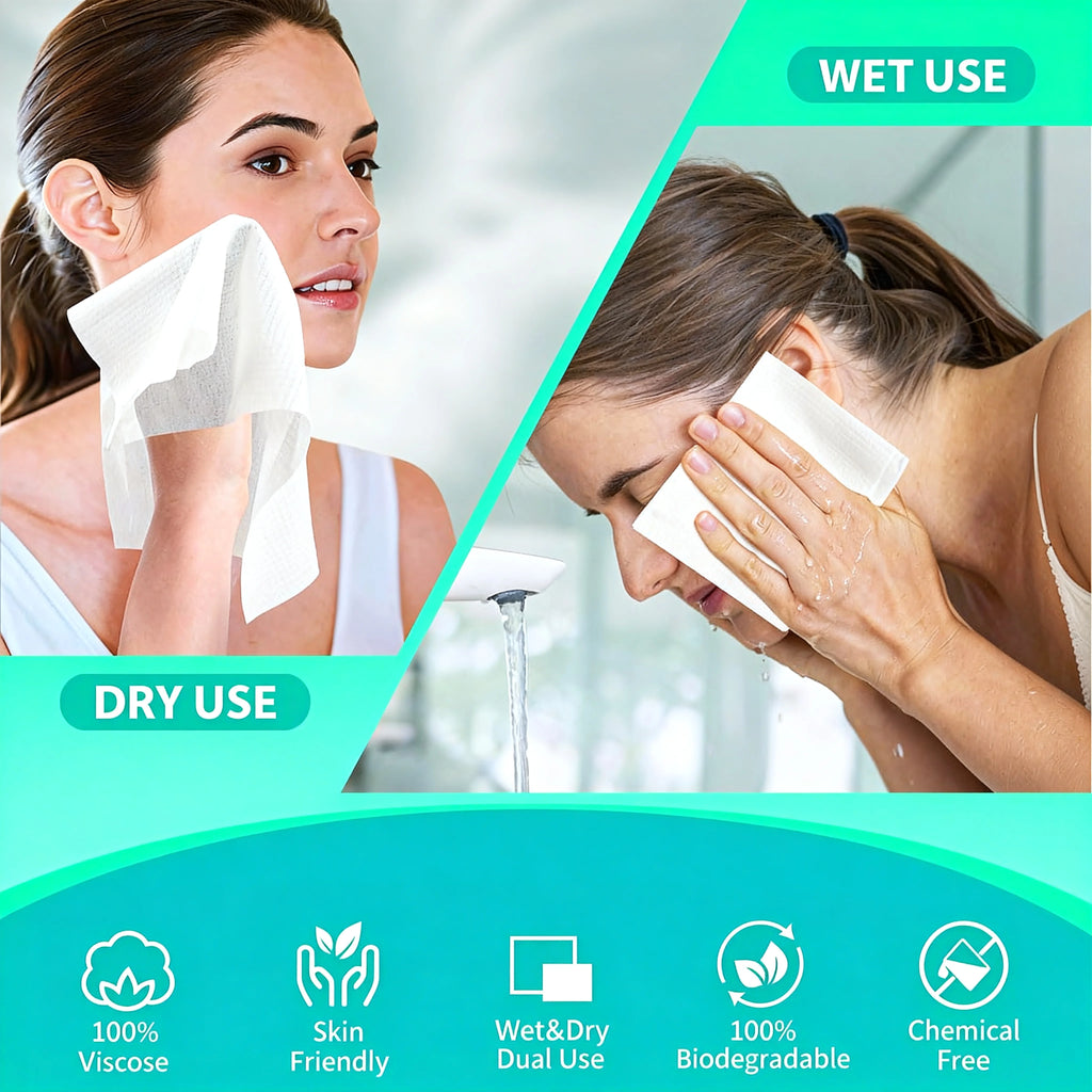Disposable Face Wash Towel, Thick Cotton, Soft, Paper, Boxed