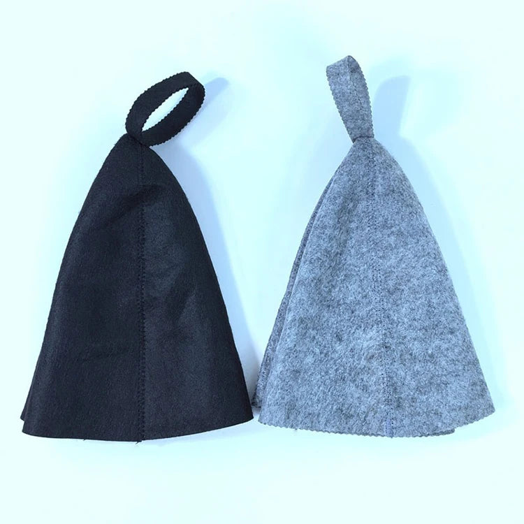 Thicken Wool Felt Shower Cap Hair Turban Quickly Towel Drying Hats Felt Sauna Hat Men Dry Sauna Cap for Man XYM005