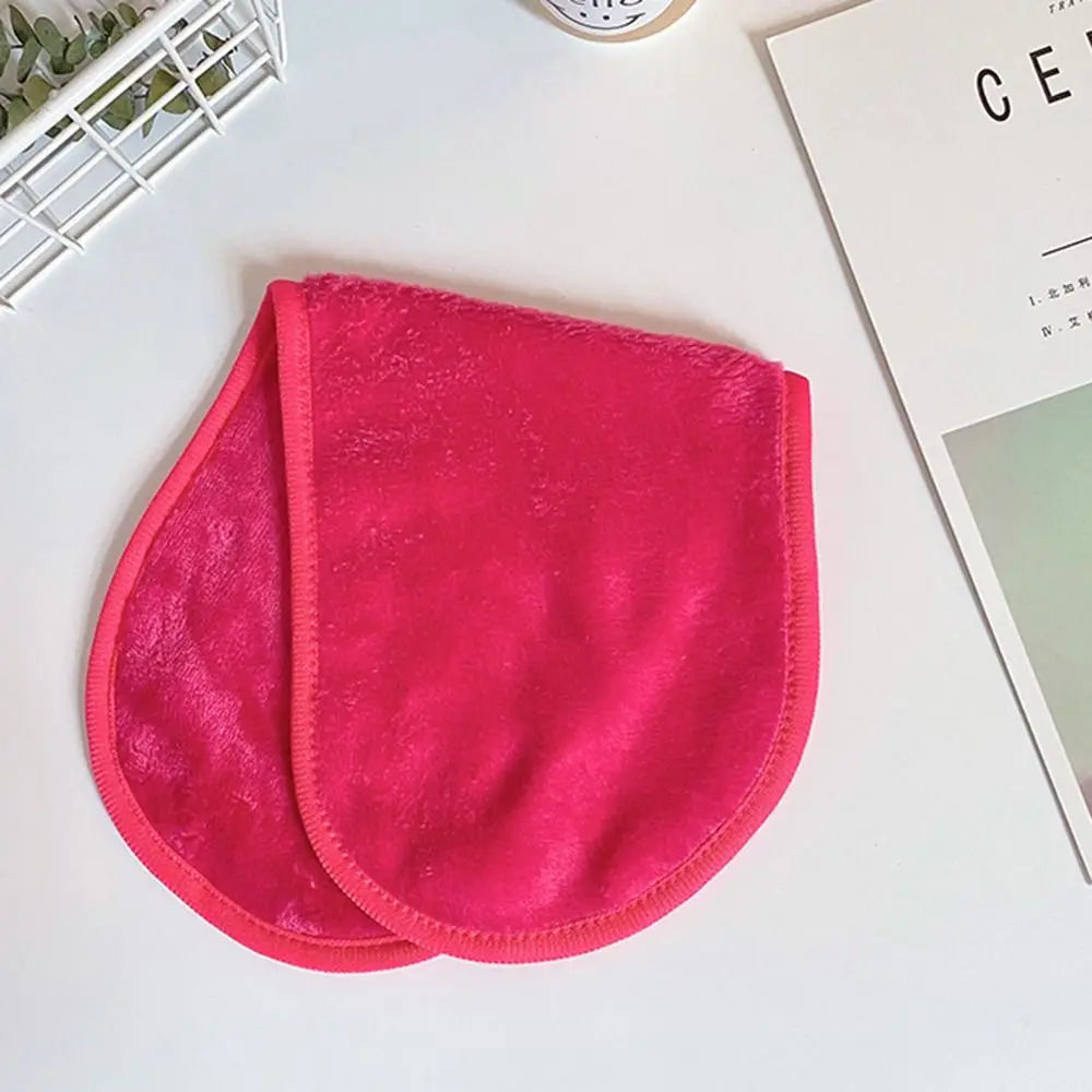 1PCS Soft Microfiber Makeup Remover Towel Plush Puff Cleansing Cloth Pads Cosmetic Tools Beauty Essentials Face Cleaner