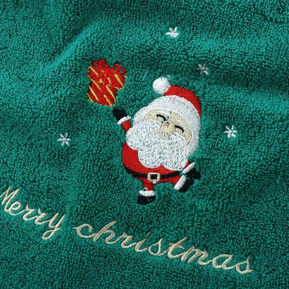 New Navidad Xmas Face Towel Christmas Decor Red Santa Claus New Year Gift Home Bathroom Washing Hand Face Towel Cloth Man Woman