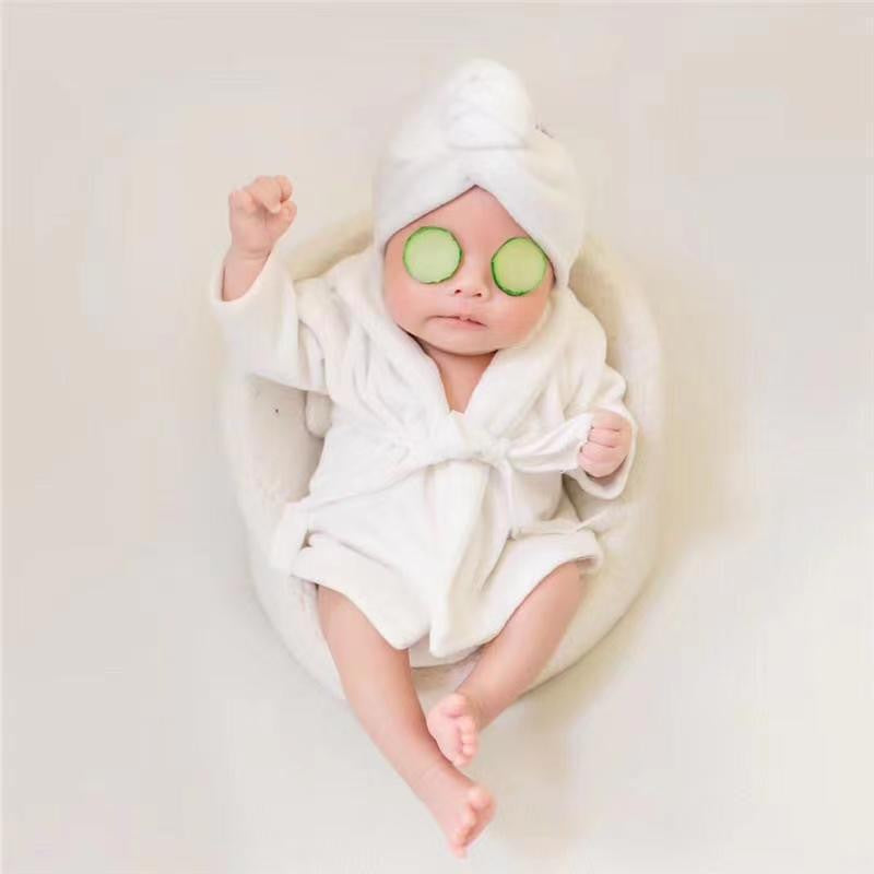 1 Set Kawaii Bathrobes Wrap Newborn Photography Props Baby Photo Shoot Accessories  Baby Photography Outfits