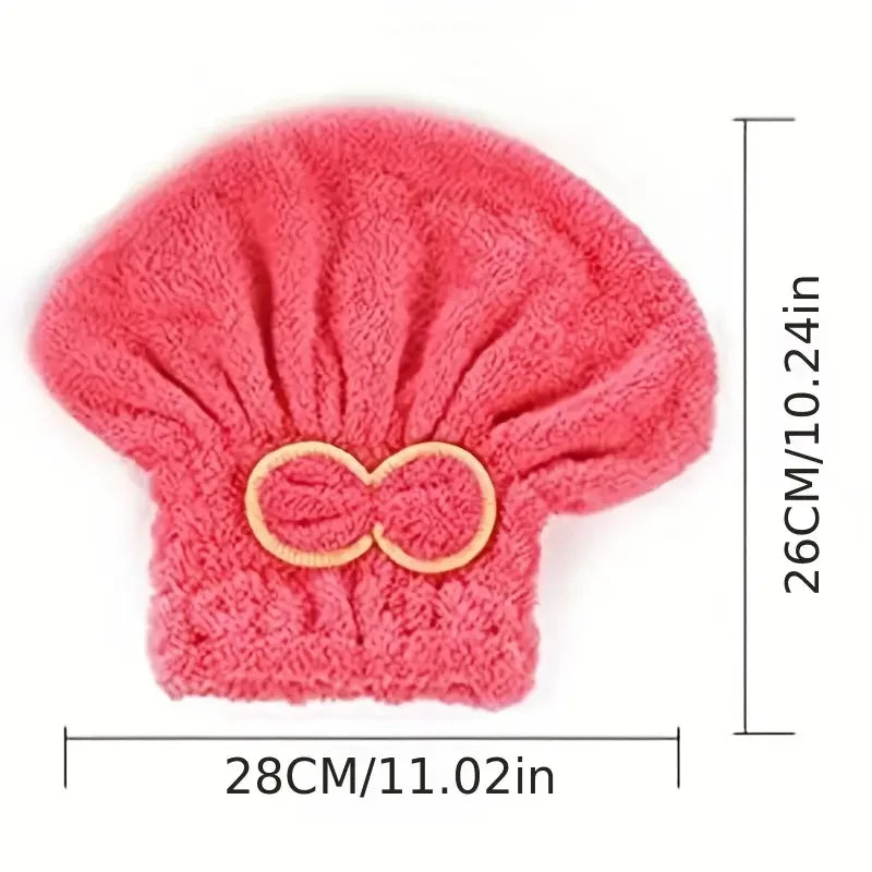 Quick Drying Hair Cap Women Bowtie Bathing Hat Microfiber Towel Superfiber Shower Cap For Spa Bathroom Accessories Shower Cap