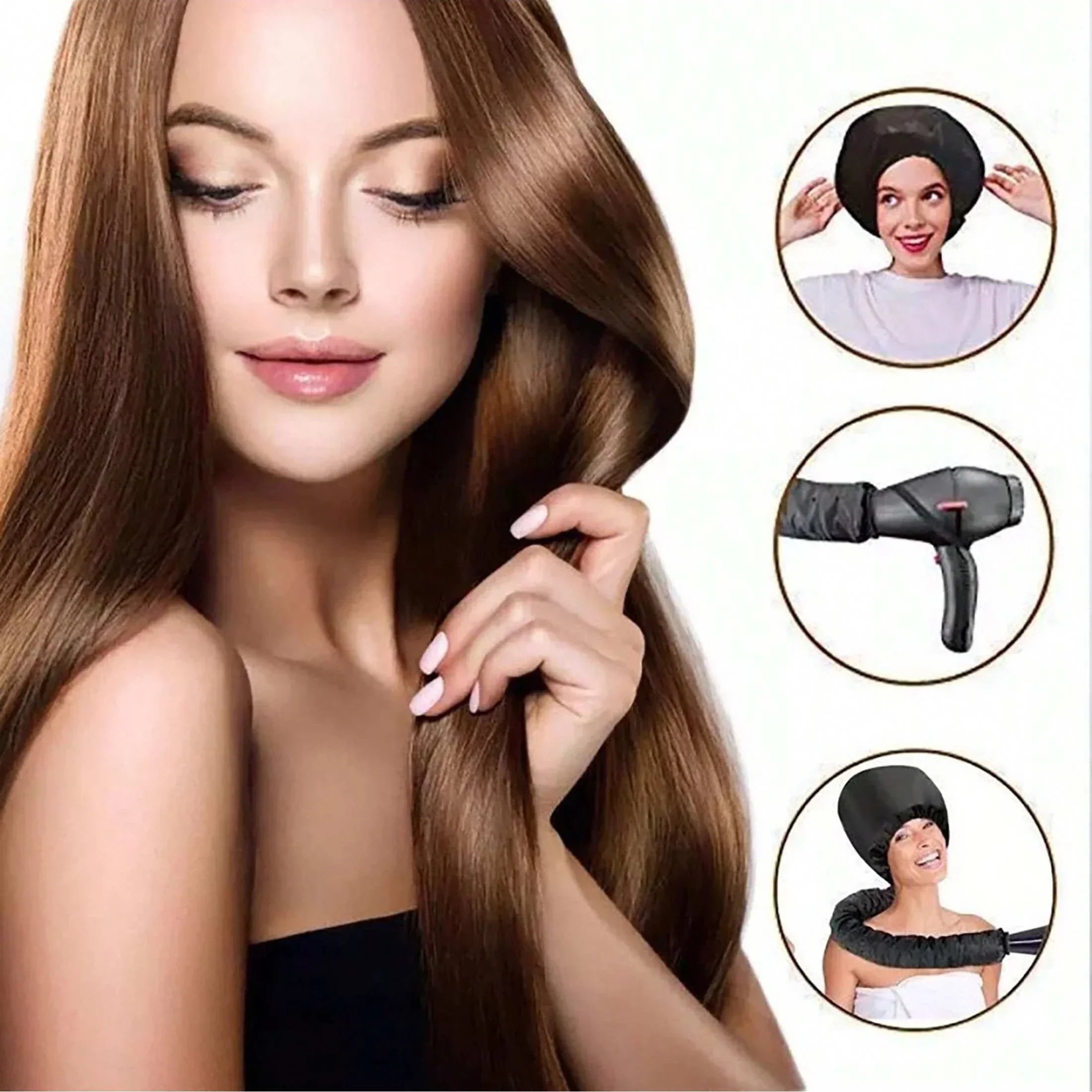 1/2pcs portable soft hair dryer cap, dry hair cap, odorless, suitable for professional hair salons and home use