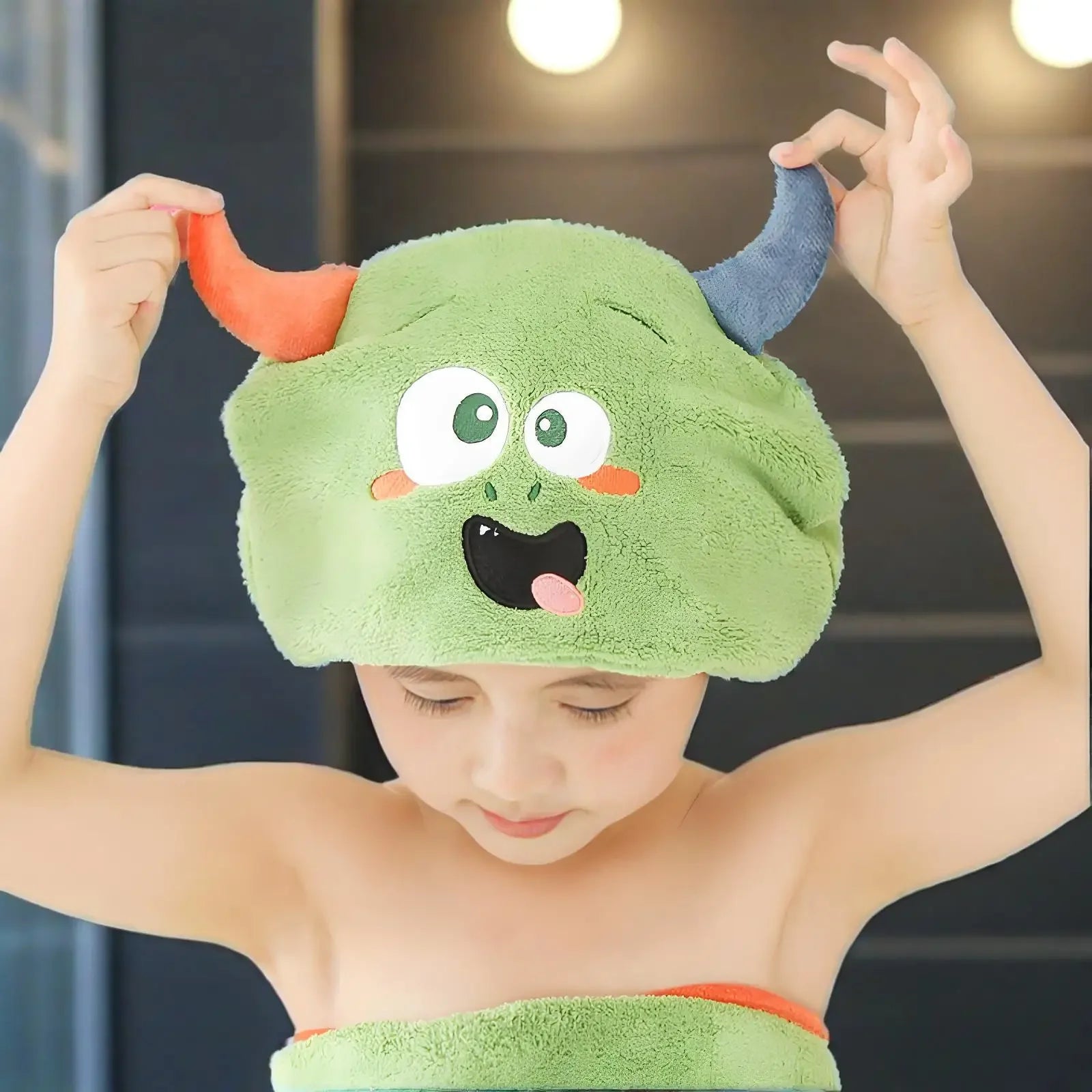 Cartoon Animal Child Hair Towel Cap Cute Drying Hat Quick-dry Microfiber Super Absorption Hair Twist Kid Bath Hat Bathroom