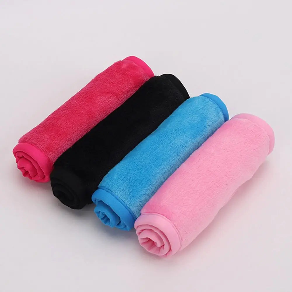 1PCS Soft Microfiber Makeup Remover Towel Plush Puff Cleansing Cloth Pads Cosmetic Tools Beauty Essentials Face Cleaner