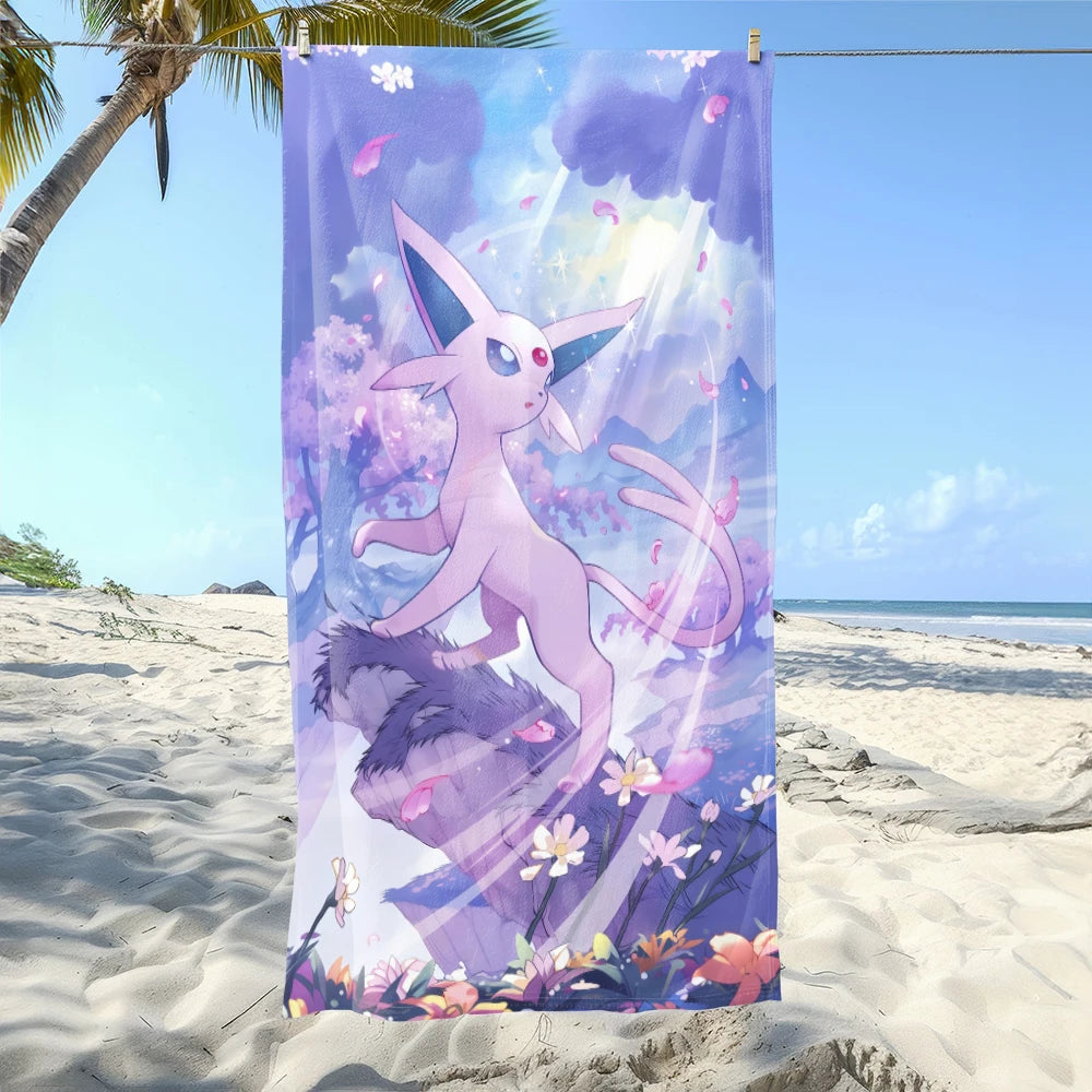 MINISO Cartoon Anime Printed Beach Towels,large Microfiber Towel,Quick Drying Swimming Towels,Gym Towels，large Bathroom Towels