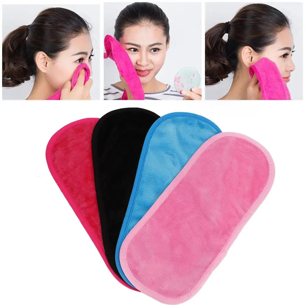 1PCS Soft Microfiber Makeup Remover Towel Plush Puff Cleansing Cloth Pads Cosmetic Tools Beauty Essentials Face Cleaner
