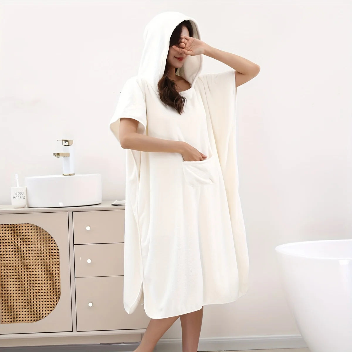 Upgraded Wearable Towel - Ultra Soft Microfiber Bathrobe for Women, Plus Size.